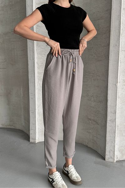 macharel jeans Narrow Leg Pocket Ayrobin Linen Trousers