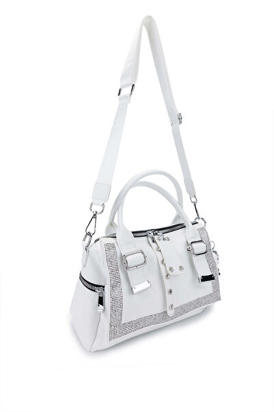 Tamer Tanca Women's Vegan White Shoulder Bag