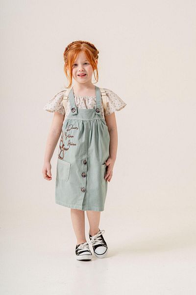 mislina kids Combinație de pantaloni scurți pentru copii de 3-6 ani + bluză + geantă