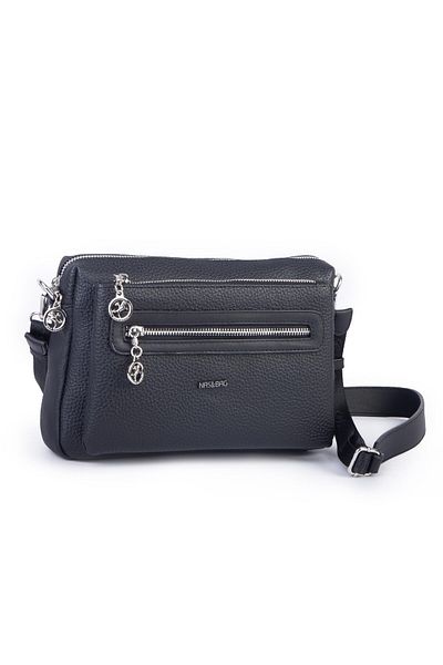 Nas Bag Geantă zilnică cu mai mulți ochi (lățime: 26 cm; lungime: 17 cm) Negru Silan