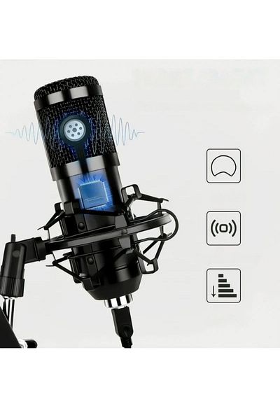 COOYA USB Condenser Microphone Kit, 192kHz/24bit Cardioid Recording Microphone for Skype Youtuber