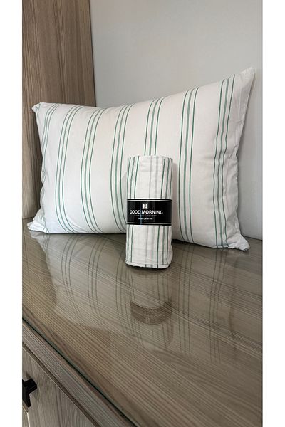 Soft Colours Ranforce Single Fitted Sheet and Pillow Case - Fitted Sheet Set 100X200