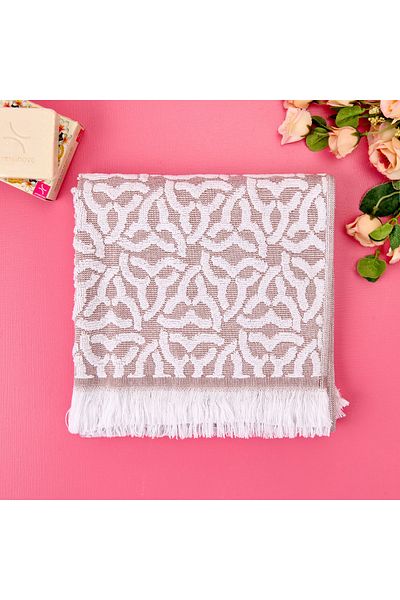 Evidea Soft Pin Face Towel - Tan - 50X90 cm