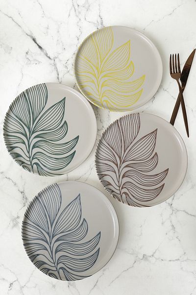 Keramika Leaf Harmony - Nordic Ταψί Τούρτας 4 Τεμάχια 22 cm 22974-77