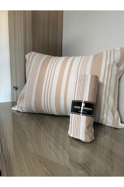 Soft Colours Ranforce Single Fitted Sheet and Pillow Case - Fitted Sheet Set 100X200