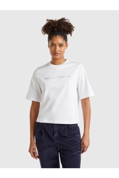 Benetton تي شيرت كبير الحجم - BNT-W25Y أحذية نسائية