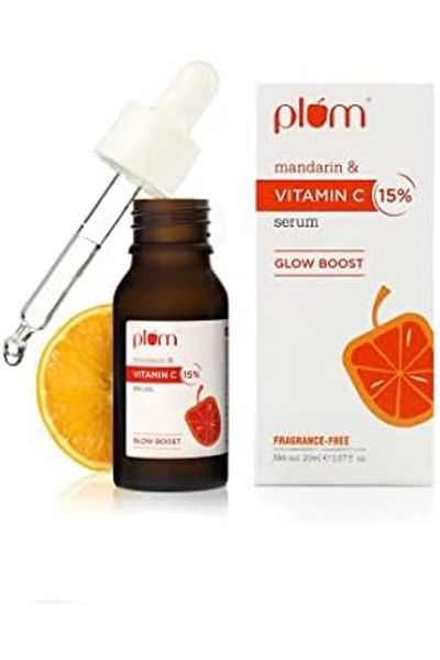 PLUM 15% Vitamin C Serum for Face Glow Boost with Mandarin with Pure Ethyl Ascorbic Acid Japanese Ma