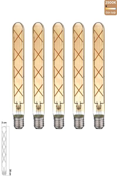 Heka Rustik Led Çubuk Ampul E27 8W 2500K Gün Işığı ERD-38