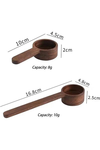 COOYA Wooden Coffee Scoop,Walnut coffee scoop,Long handle scoop,Suitable for Ground Beans