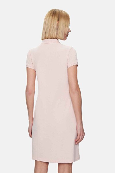 UCLA Madeira Pink Polo Neck Embroidered Standard Fit Women's Dress