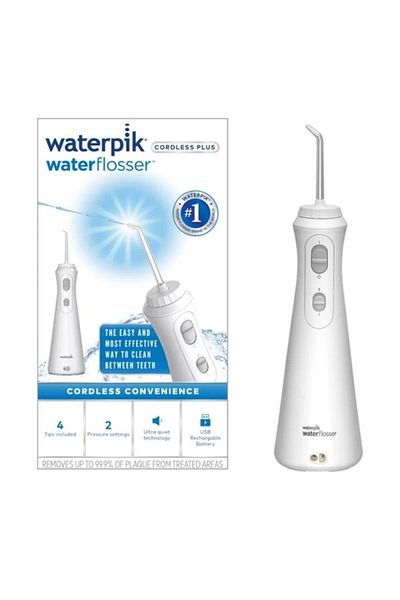 Waterpik Waterpik WP-490 portable oral irrigator, 4 heads included (White)