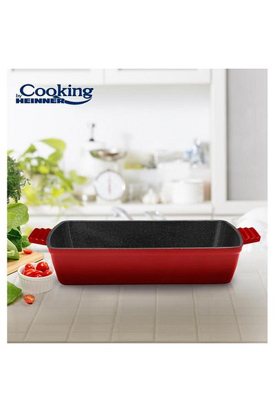Heinner Tava Heinner HR-KN-TV33, RED LINE, fonta emailata, 33 x 23 x 7 cm