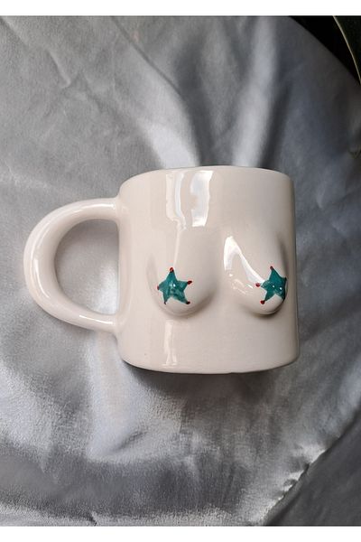 Gonulella Mammary Mug Breasted Mug - Breast Mug / Chest Ceramic Mug