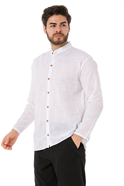 TCT TEKSTİL ΑΝΔΡΙΚΟ ΠΟΥΚΑΜΙΣΟ ΜΕ ΜΑΚΡΥ ΜΑΝΙΚΙΑ ΜΕ ΚΟΛΑΡΟ ΣΑΝΤΟΥΚΛΟ-4550