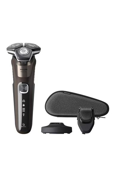 Philips Aparat de Ras PHILIPS Shaver Series 5000 S5886/38, Acumulator, Autonomie 60 min, SkinIQ (Maro)