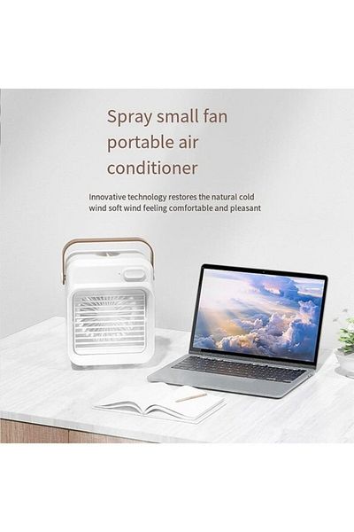 COOYA Portable Table Fan, 3-Speed Adjustable Fan, Low Noise, Suitable for Home, Office Desktop Fan (White)