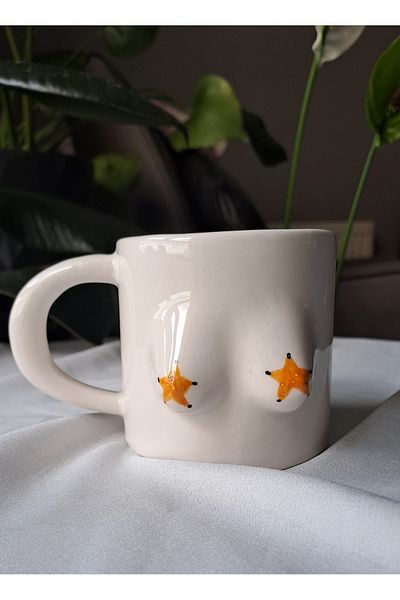 Gonulella Mammary Mug Breasted Mug - Breast Mug / Chest Ceramic Mug