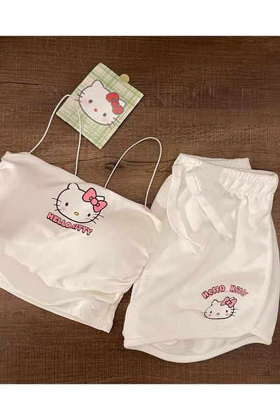 DEEFWEAR Hello Kıty Printed Top and Bottom Set
