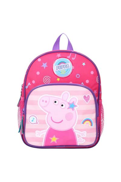 Peppa Pig Ghiozdan Peppa music and dance, dimensiuni 29x23x8 cm, multicolor