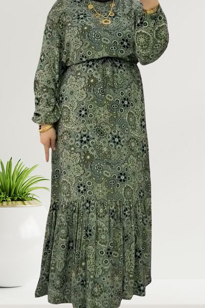 SEVENSU Floral Patterned Lace up Dress