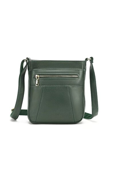 delis Дамска чанта, Saphira Gt3205, Естествена кожа, Зелена