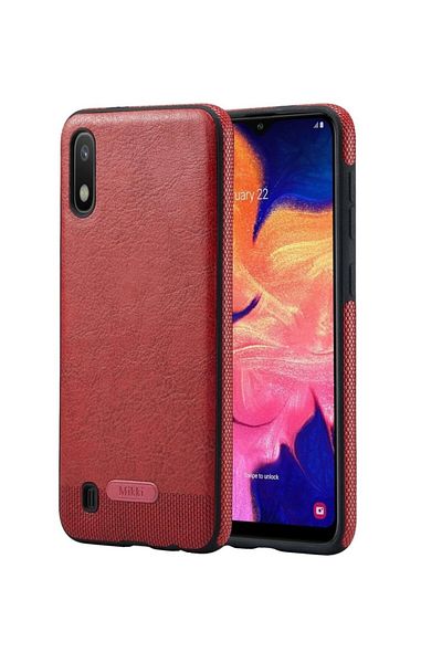 Sibada Slim Case For Samsung Galaxy A10 , Tpu/leather, Dark Red, 6.2 Inches