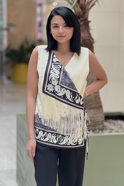 MİANOTTE Mianotte Curvy Шаль з візерунком і бахромою