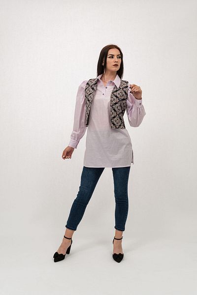 Gorgeaux Roxy Pink Shirt and Vest Set - M(38)