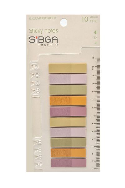 sibga tasarım Transparent Colored Post-It Note Paper - 200 Sheets Bookmark Sticker