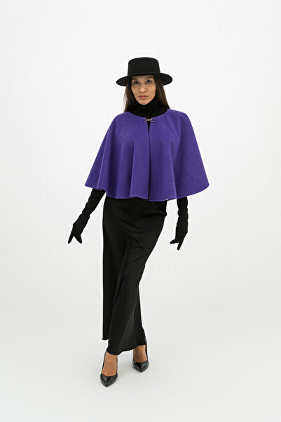 Gorgeaux Ținută Emilia pelerina și fustă neagră lavandă - M(38)