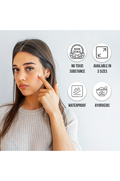 Furr Hydrocolloid Acne Relief Patches for Pimples, with Turmeric, 12 Patches (Pack of 5)