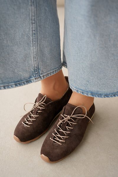 selinshoes Brown Colored Women's Sneaker - Jesta Genuine Leather Laced