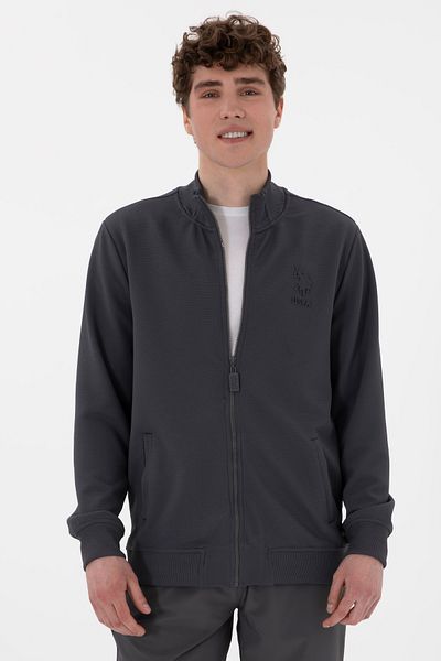 U.S. Polo Assn. Men's Anthracite Knitted Cardigan 50290747 -Vr006
