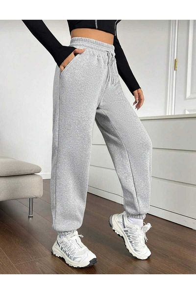UYN SPORT Unisex Large Size Comfortable Fit Oversized Two Thread Gray Sweatpants