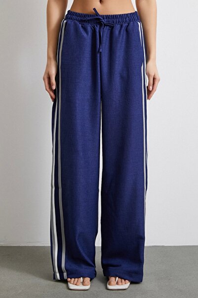 Never more Elastic Waist Double Stripe Trousers Saks
