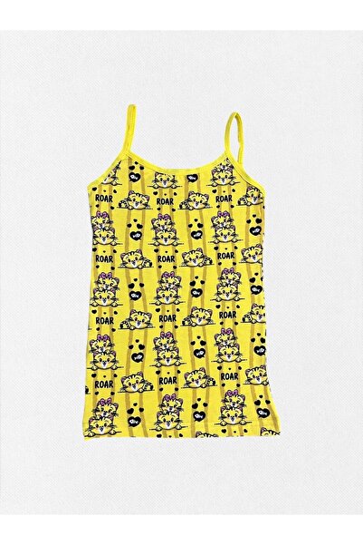 elmas kids Σετ μπόξερ εσώρουχο για κορίτσια από 100% βαμβακερό κίτρινο γατάκι με σχέδιο