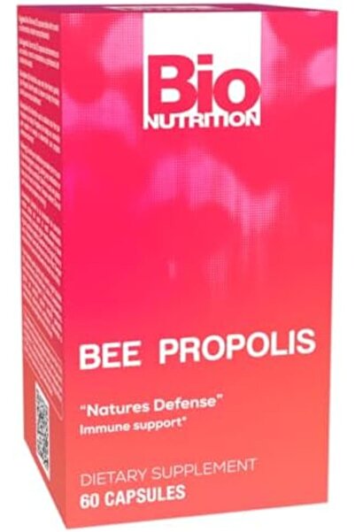 Bio Nutrition كبسولات بي بروبوليس الطبيعية لدعم المناعة، 1000 ملغ، 60 كبسولة