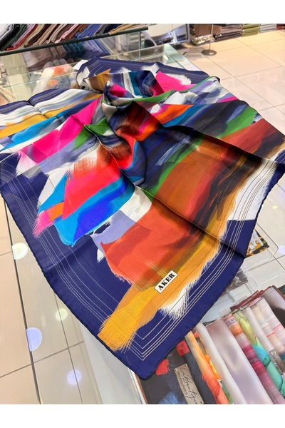 Aker Nostalji İpek Krep Saten Eşarp