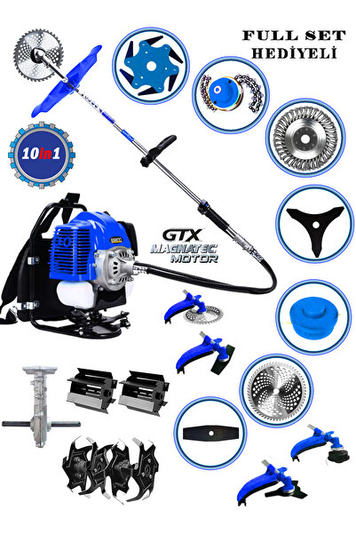 Eisenn Germany 10 In 1 Gtx 900 Series 20 Hp Varna Seri Sırt Tipi Çim Ot Tırpa...