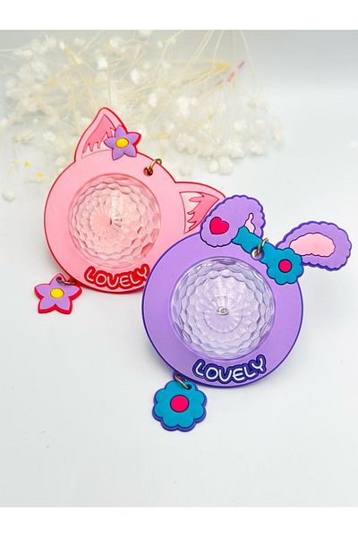 MyladyAccessoriess Purple Light Flower Detail Keychain