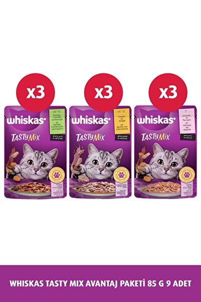 Whiskas Tasty Mix Kedi Maması Avantaj Paketi 85 G X 9
