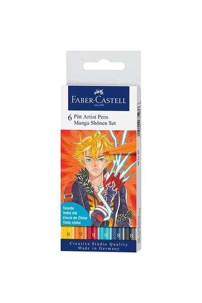 Faber Castell Pitt Artist Pen Manga Set 6 Shonen 2019 Faber-Castell