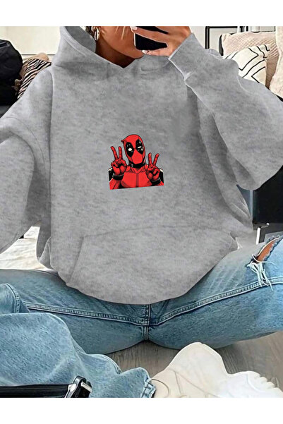 RPT MODA PREVELIKI SWEATSHIRT SA PRINTOM DEDPOOLA K Sa kapuljačom BASIC