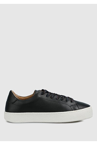 Provoq Siyah Deri Erkek Sneaker