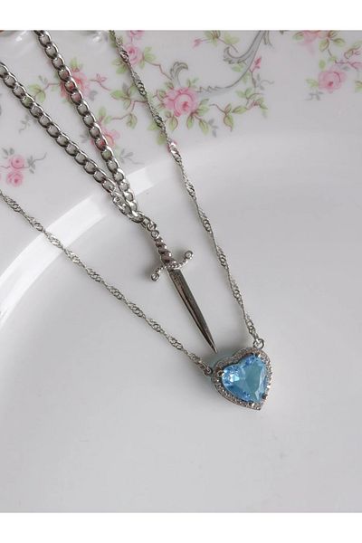 Reorah Collection Blue Snow White and the Huntsman Couple Necklace