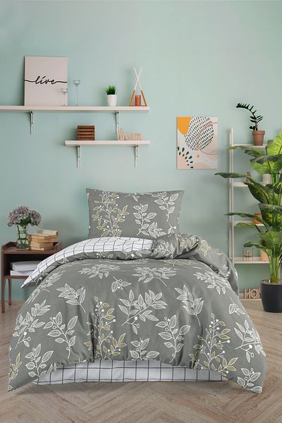 Eponj Home Комплект завивки Emerald Green Single Easy Iron - Line Leaf