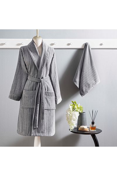 Taç Σετ μπουρνούζι Anthracite Ritmo Cotton - L/XL