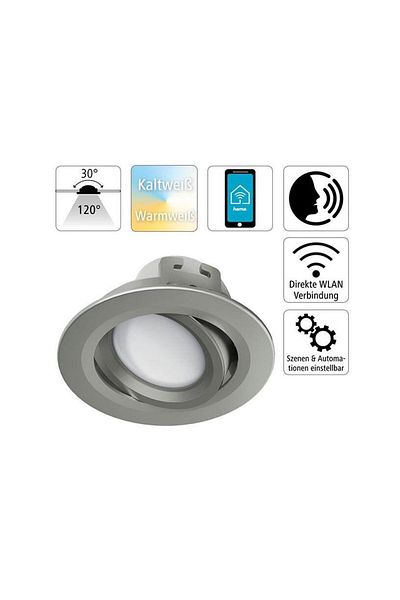 Hama Spot LED Smart Hama 176578, Control Vocal/Aplicatie, 5W, Clasa G (Alb)
