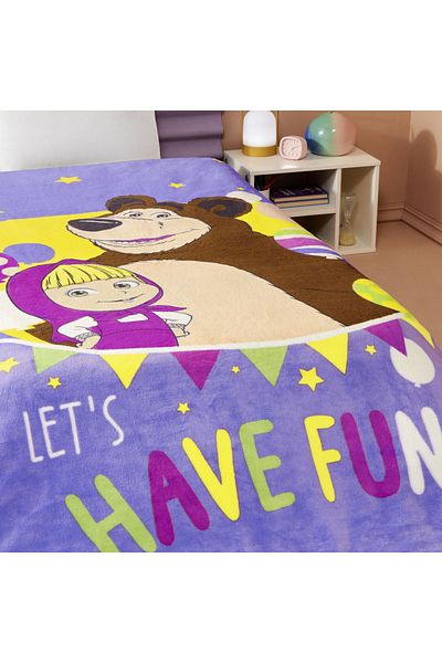 Taç Licensed Masha and the Bear Fun Single Blanket