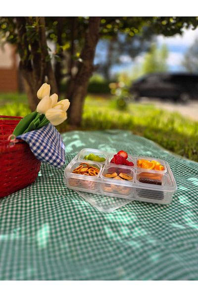 Lider MAGNESİA Leader Magnesia Storage Container 7 Pieces Breakfast Box Picnic Set Lunch Box Airproof Leakproof
